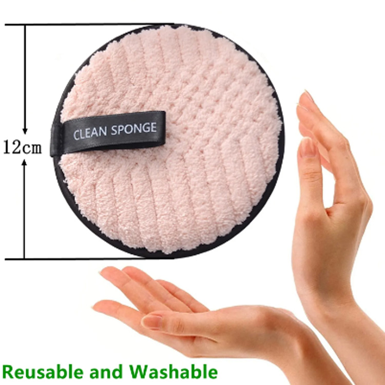 2024 Mới Microfiber Makeup Face Dọn dẹp miếng đệm bọt biển