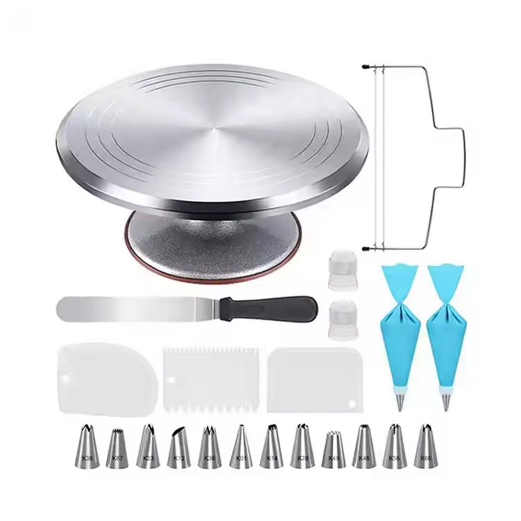 22pcs Nhôm bàn xoay Baking Bakes Bak