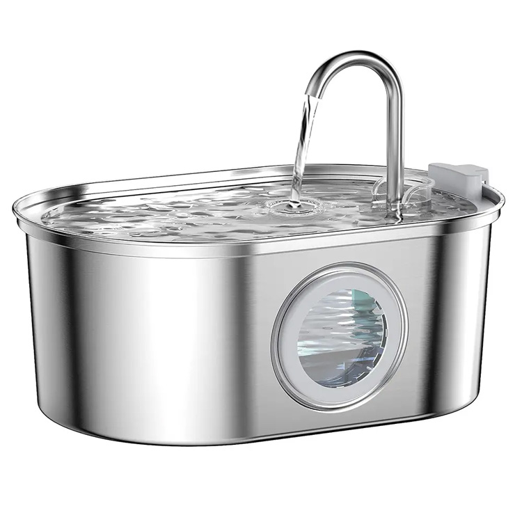 3.2L Đài phun nước thú cưng 304 Đài phun nước thú cưng bằng thép không gỉ