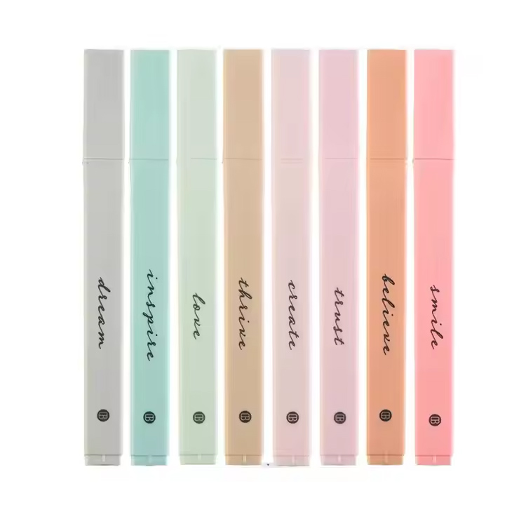 Kiếm thẩm mỹ Bút Highlighters Bút không bị chảy máu với đầu đục
