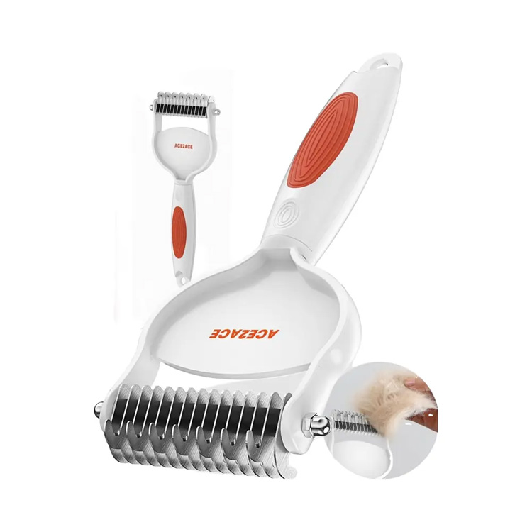 Chó Deshedding Undercoat cào công cụ chải lông dài