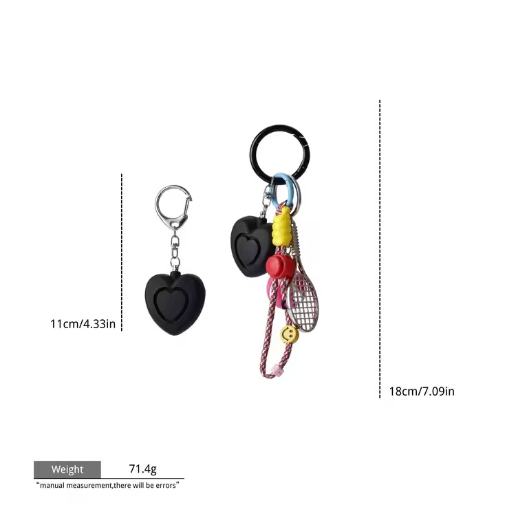 Túi chức năng Charms với Keychain an toàn phong cách báo động hoảng loạn
