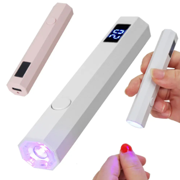Đèn làm móng tay cầm tay với đèn nướng mini hiển thị kỹ thuật số