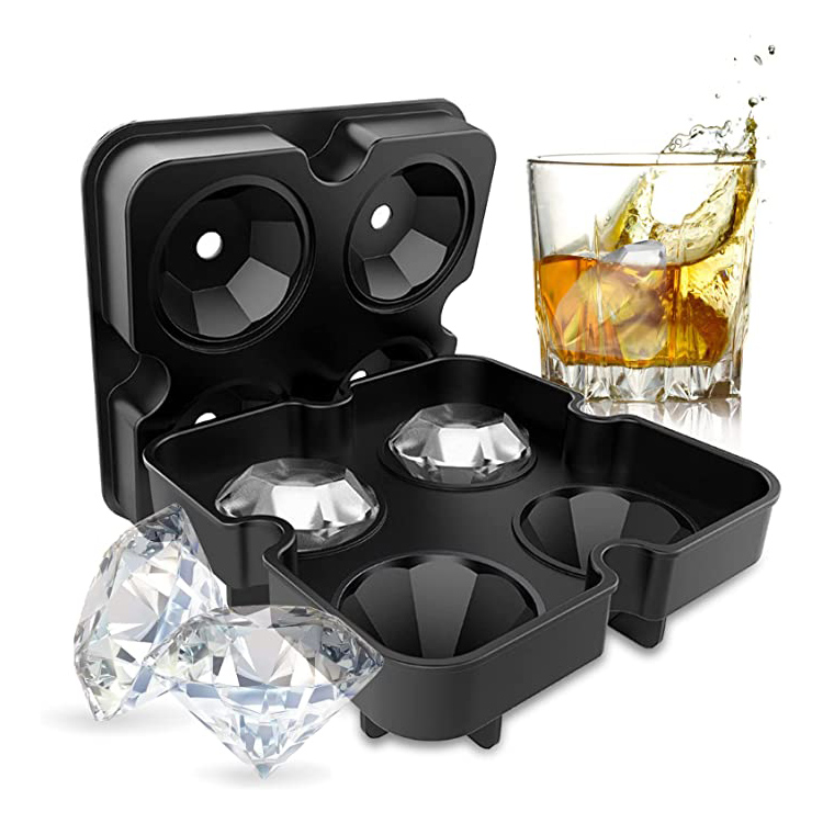 Làm lạnh 3D Diamond Silicone Ice Khuôn Cube Khay