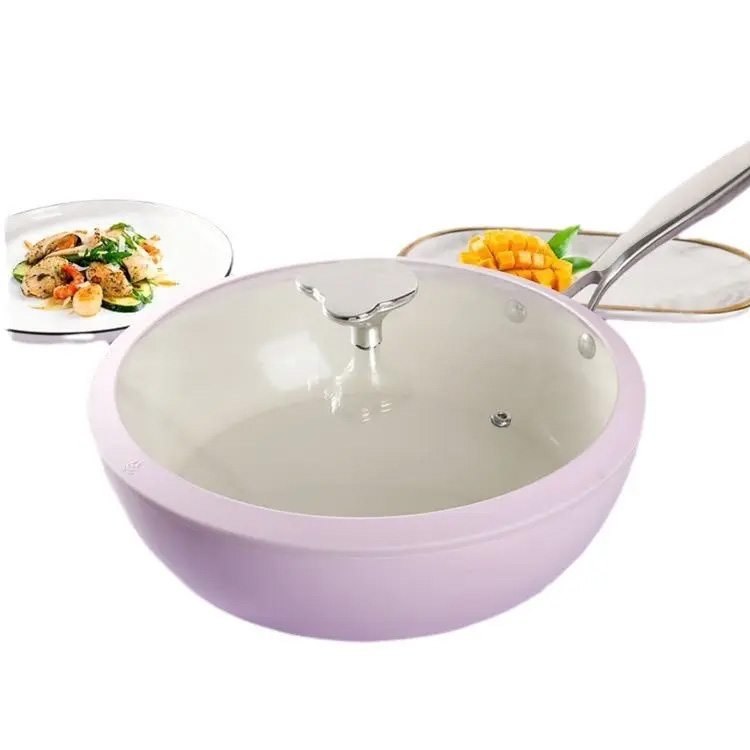 Vỏ hoa oải hương bằng sứ wok đá cuội đá cuội