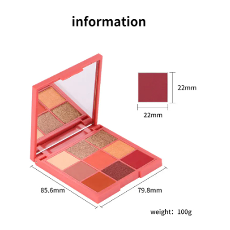Trang điểm Shimmer Matte 9 Color Square Eyeshadow Bảng màu
