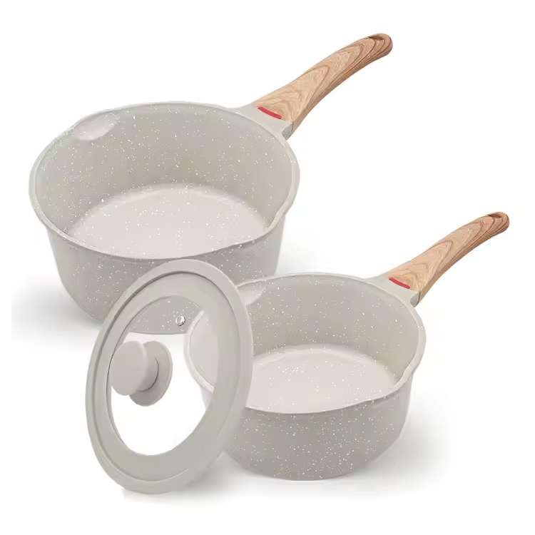 Mini Soup Pot Non Non Stick Pan Set 1.5QT & 1.8QT Sauce Pan