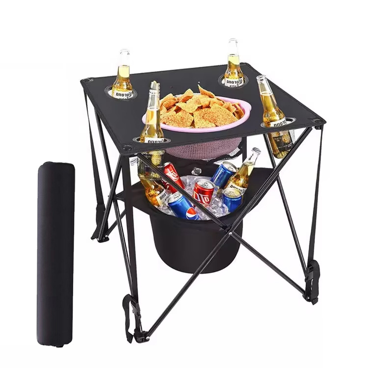 Bàn gấp sắt di động hiện đại cho quầy bar ngoài trời tại nhà