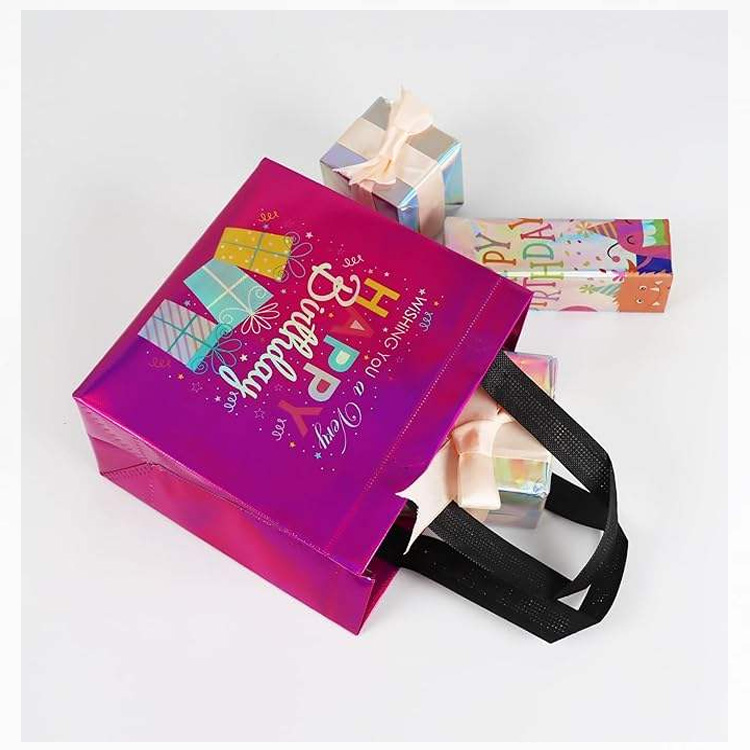 Túi sinh nhật không dệt phối màu nhiều kích cỡ