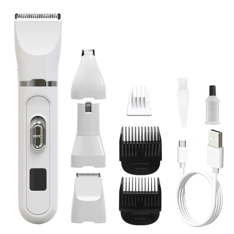 Mới 4 trong 1 bộ dụng cụ chải chuốt thấp làm tóc cho chó lông chó cạo râu