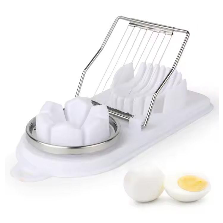 Máy cắt trứng luộc nhựa 2 trong 1 đầu trứng cho trứng boild