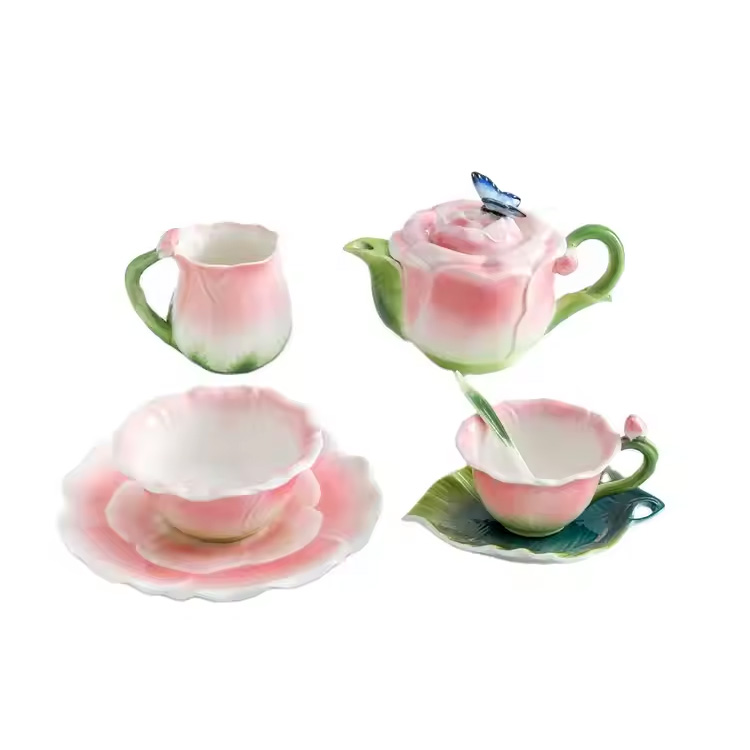 Rose Geramic 160ml 300ml 650ml Mug sang trọng chất lượng cao