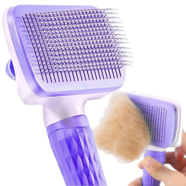 Tự làm sạch công cụ chải lông cho thú cưng ngắn của thú cưng ngắn